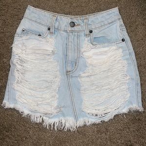 Carmar mini jean skirt